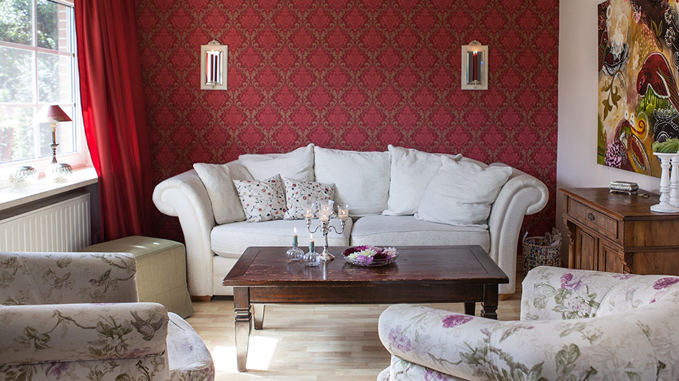 Wohnbereich - Rot - Couch - Bild